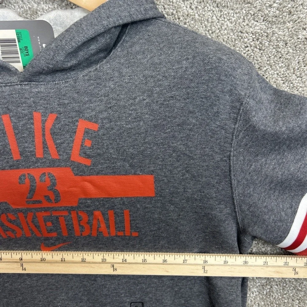 Vintage Nike Basketball Hoodie Youth XL 18-20 Gray 23 Pullover Sweatshirt NEW